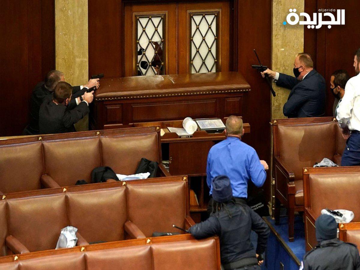 جانب من عملية اقتحام الكونغرس