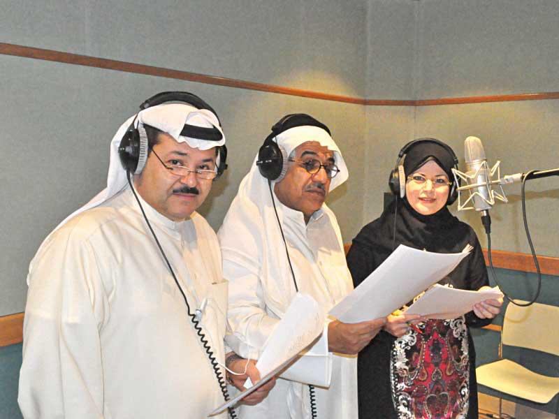 صادق الدبيس مع سليمان الياسين وعبير الجندي 