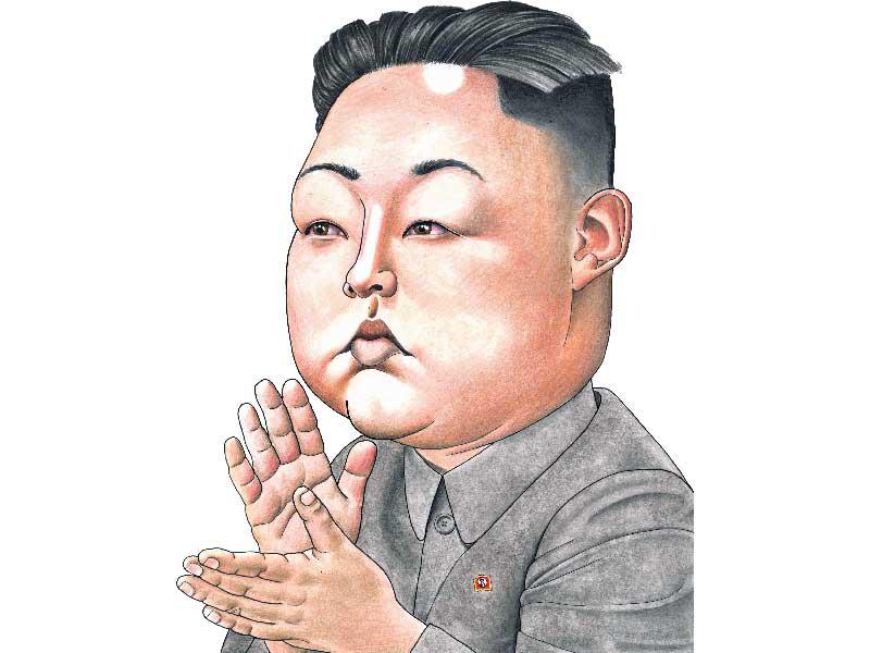 الزعيم الكوري الشمالي كيم جونغ أون 
