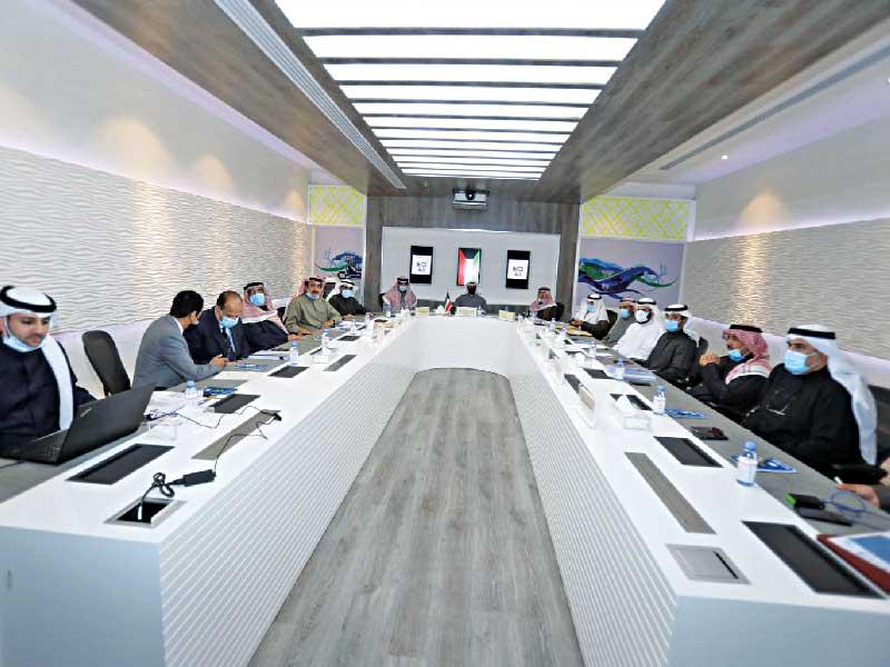 جانب من اجتماع مجلس إدارة الهيئة العامة للرياضة