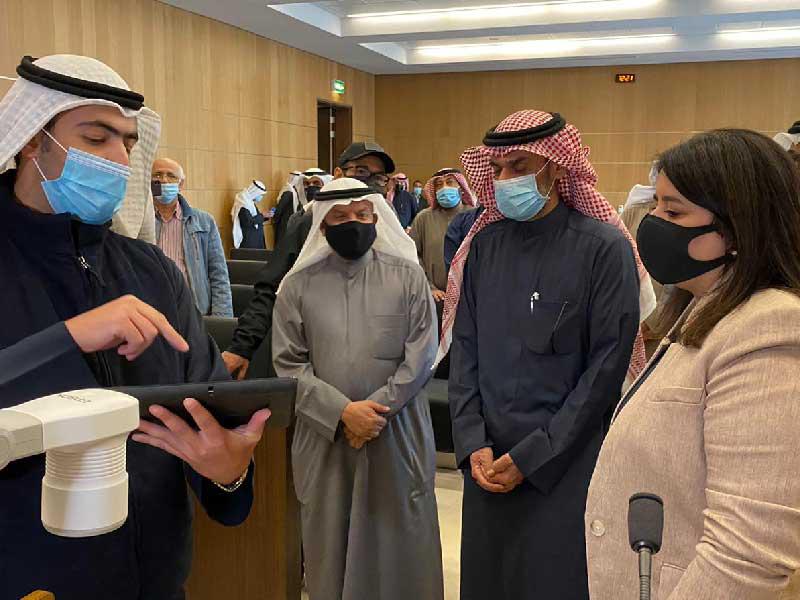  وزير العدل د. نواف الياسين، ووزيرة الأشغال وزيرة الدولة لشؤون البلدية د. رنا الفارس خلال تفقدهما المبنى أمس