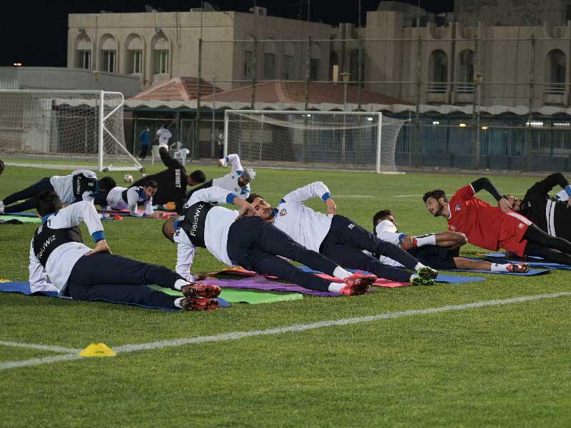 جانب من تدريبات الازرق