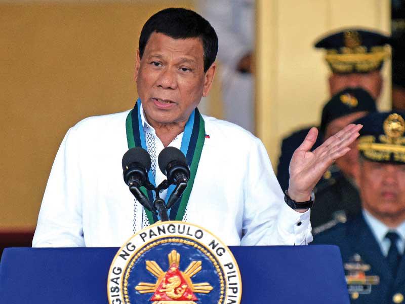 الرئيس الفلبيني رودريغو دوتيرتي 