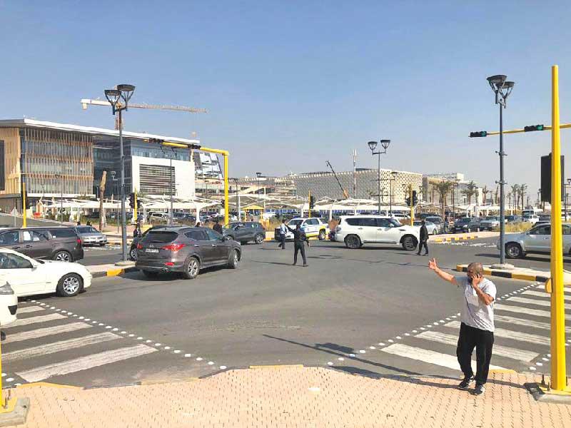  جانب من الازدحام المروري في الشدادية لاختبارات القدرات