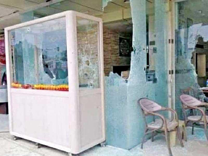 المطعم المدمر في العاصمة الكردية أربيل