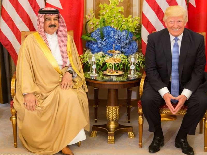 الرئيس دونالد ترامب العاهل البحريني الملك حمد بن عيسى آل خليفة 