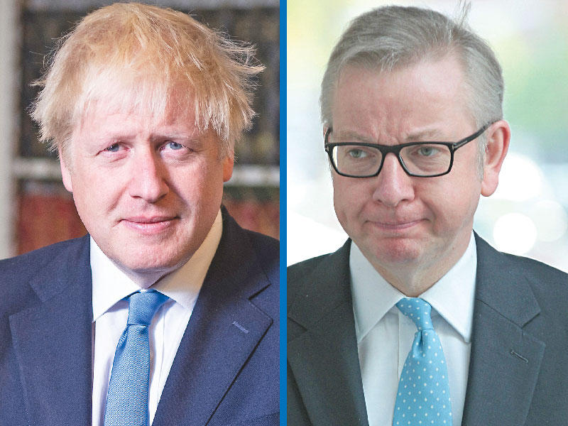 وزير شؤون مجلس الوزراء البريطاني مايكل غوف - رئيس الوزراء البريطاني بوريس جونسون 