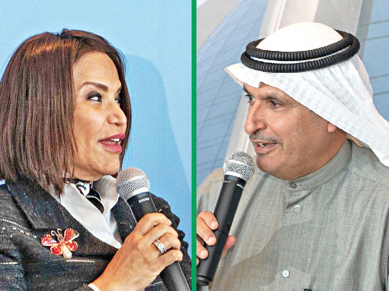 الرئيس التنفيذي لمجموعة بنك الكويت الوطني عصام الصقر - نائب الرئيس التنفيذي لمجموعة بنك الكويت الوطني شيخة البحر