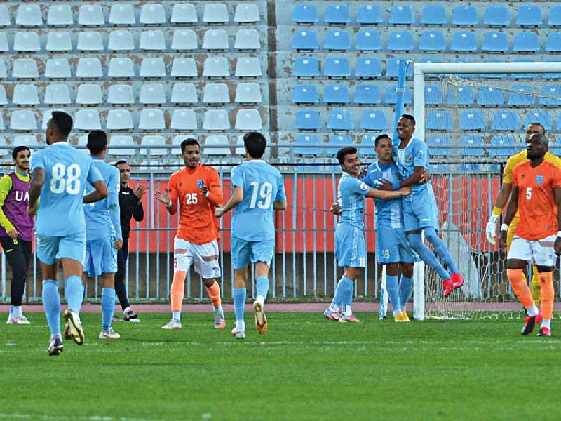 فرحة سماوية بتسجيل الهدف الثاني في مرمى البرتقالي (تصوير جورج رجي)