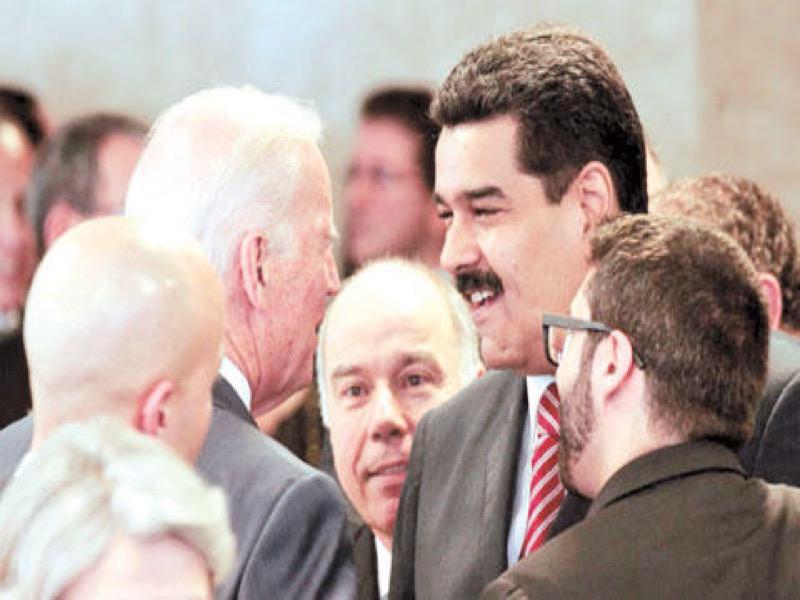 مصافحة تاريخية بين مادورو وبايدن (ارشيف)