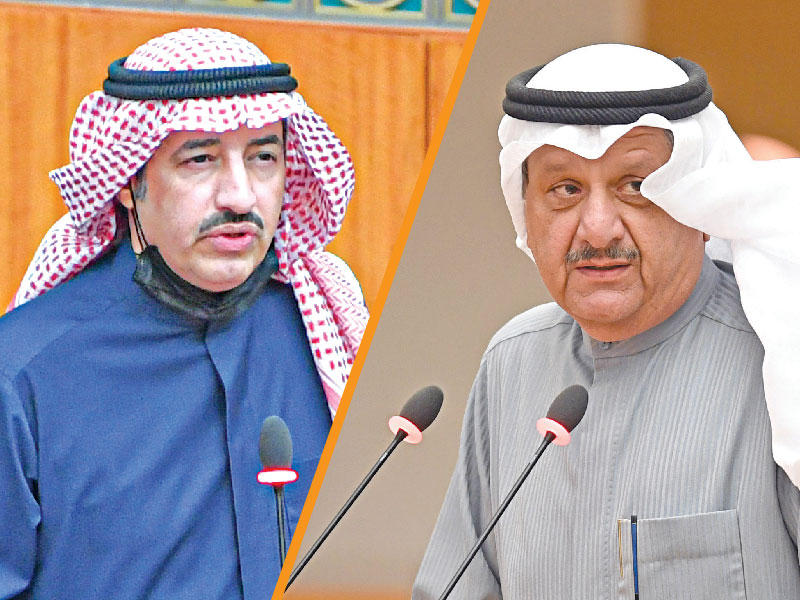 وزير الشؤون الاجتماعية وزير الأوقاف والشؤون الإسلامية، عيسى الكندري-النائب سعود بوصليب