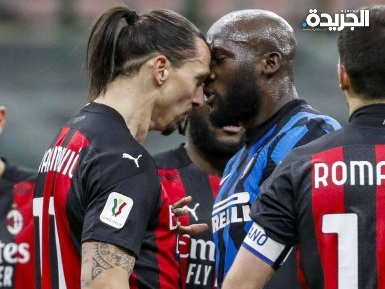 لحظة المشاجرة بين إبراهيموفيتش ولوكاكو