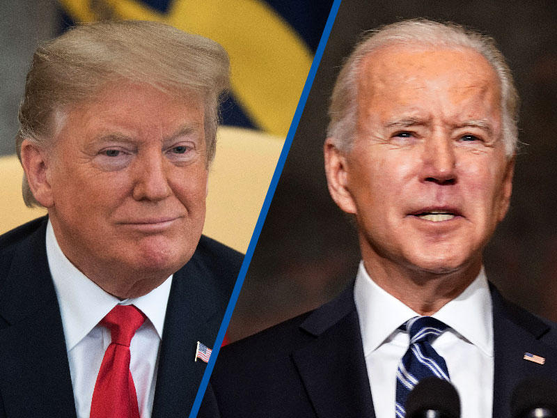 الرئيس الأمريكي جو بايدن - الرئيس المريكي السابق دونالد ترامب