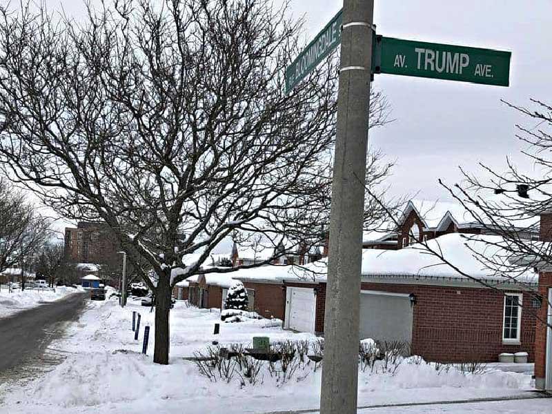 جادة ترامب في مدينة اوتاوا الكندية