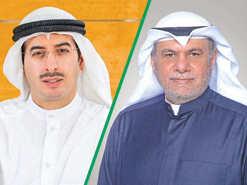 نائب رئيس مجلس الإدارة والرئيس التنفيذي لبنك بوبيان عادل الماجد - نائب رئيس مجلس إدارة اتحاد مصارف الكويت ورئيس مجلس إدارة البنك التجاري الكويتي الشيخ أحمد دعيج الصباح 