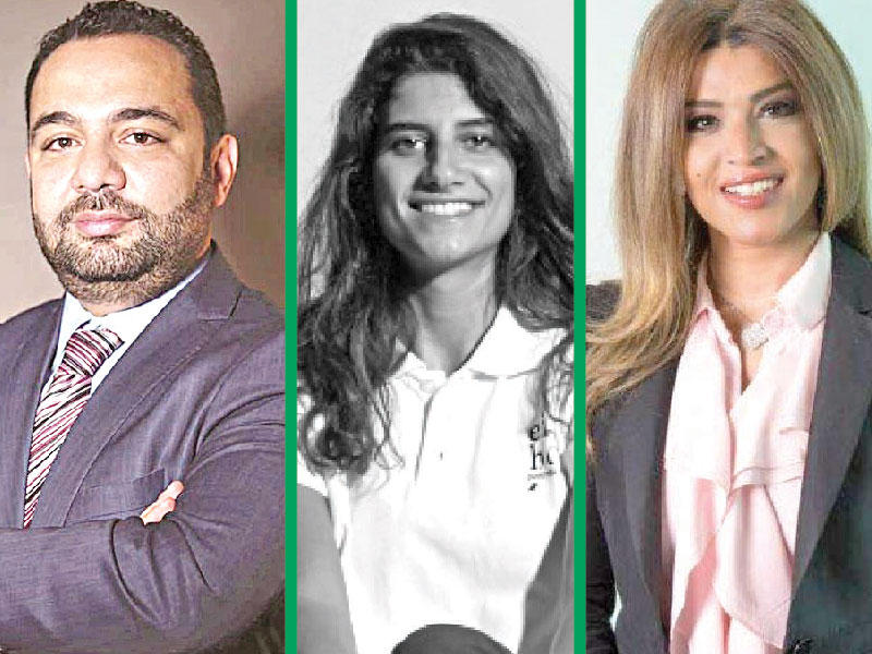 عبير العمر المديرة التنفيذية للمسؤولية الاجتماعية في «كيبكو»  - راوية الهاجري الرئيسة التنفيذية عضوات في منصة «منجزة» - زياد مجذوب المدير العام للمبيعات والتسويق ونائب الرئيس لمجموعة الراي الإعلامية 