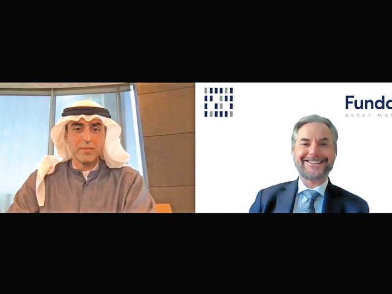 العثمان وكوهلر خلال الندوة الافتراضية