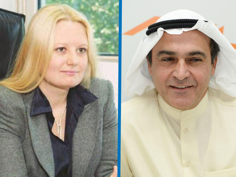 الرئيس السابق لشركة «كي جي إل» سعيد دشتي والروسية لازريفا