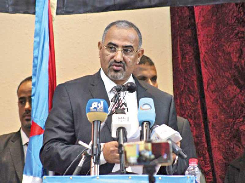 رئيس المجلس الانتقالي الجنوبي اليمني عيدروس الزبيدي