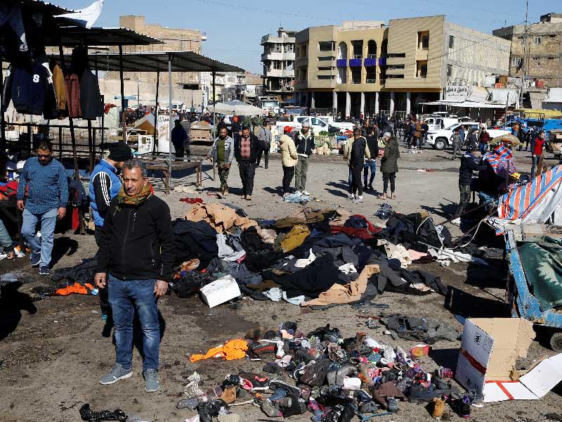 التفجير الانتحاري المزدوج الذي نفذه تنظيم «الدولة الإسلامية» في بغداد 21 يناير الماضي
