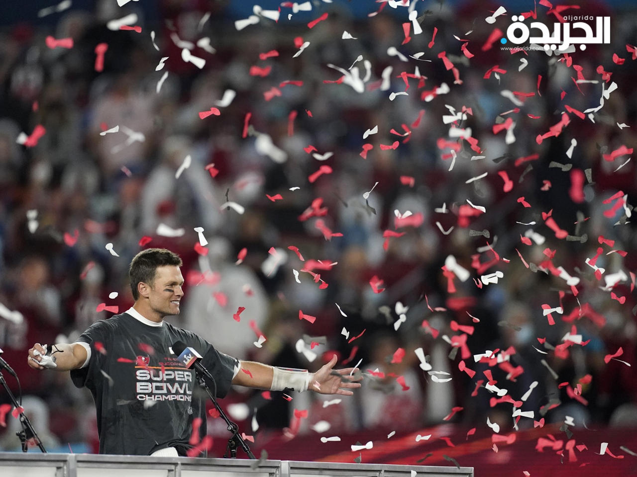 توم برادي خلال التتويج