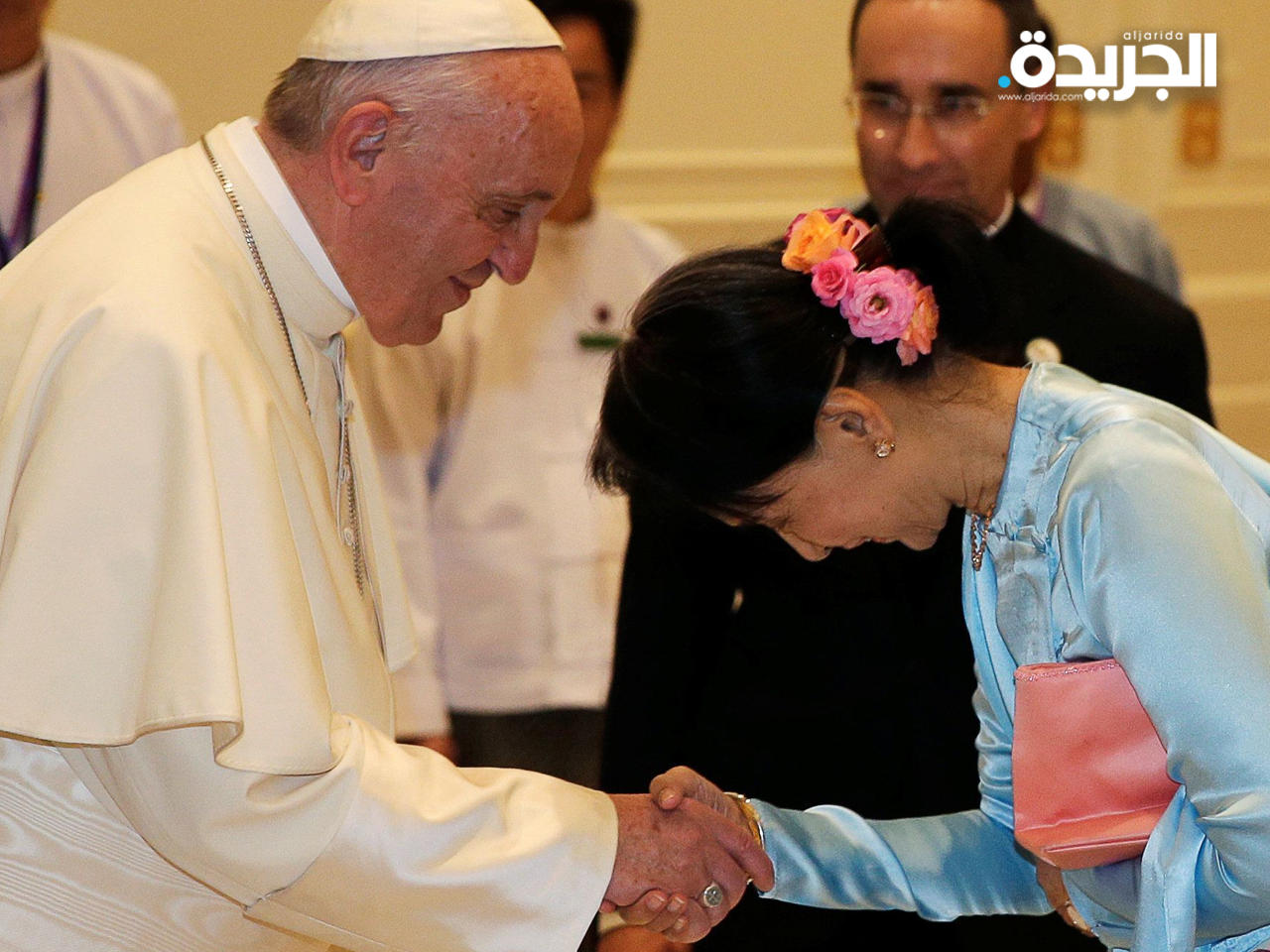 لقاء سابق بين البابا وأونغ سان سو تشي