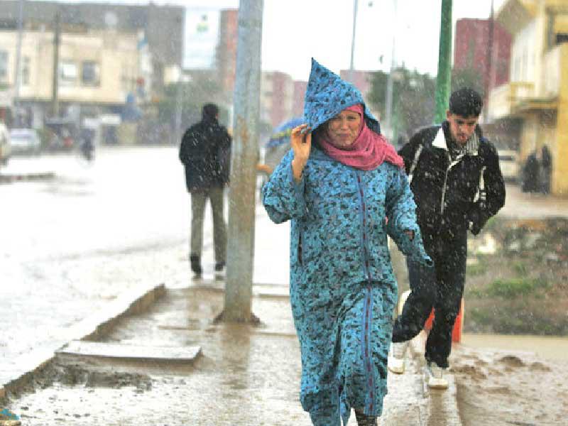 أمطار غزيرة شهدتها مدينة طنجة شمالي المغرب