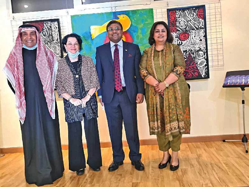 السفير سيبي جورج وعقيلته مع القديري وثريا البقصمي