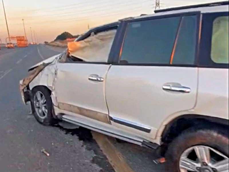 السيارة بعد الحادث