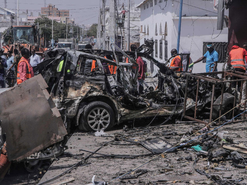 انفجا سيارة مفخخة قرب القصر الرئاسي في العاصمة الصومالية مقديشو