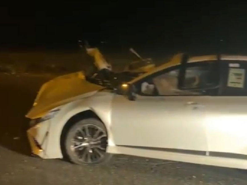 إحدى المركبتين بعد الحادث