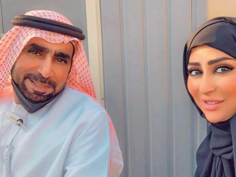 الممثلة شيماء سبت والمنتج سلطان النيادي