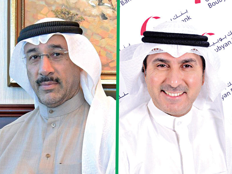 رئيس لجنة المستشارين القانويين بالاتحاد المحامي الدكتور فايز الكندري  -   الأمين العام لاتحاد المصارف الدكتور حمد الحساوي 