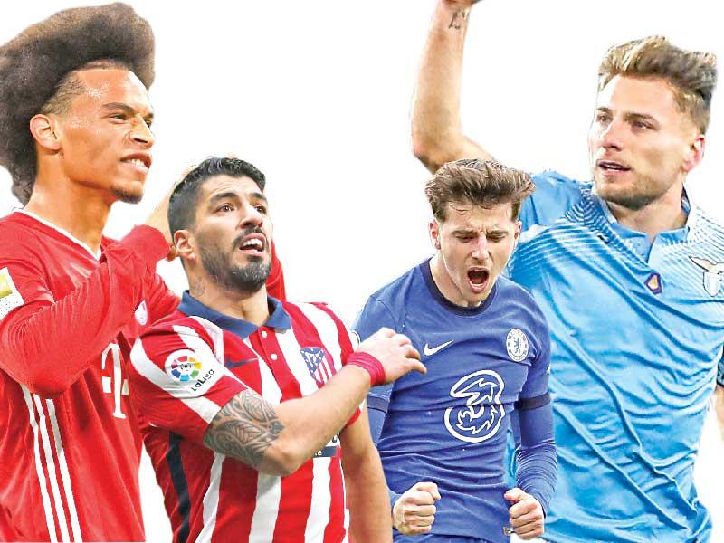 إيموبيلي نجم لاتسيو-ميسون ماونت نجم تشلسي-سواريز نجم أتلتيكو مدريد-سانيه نجم بايرن ميونيخ      