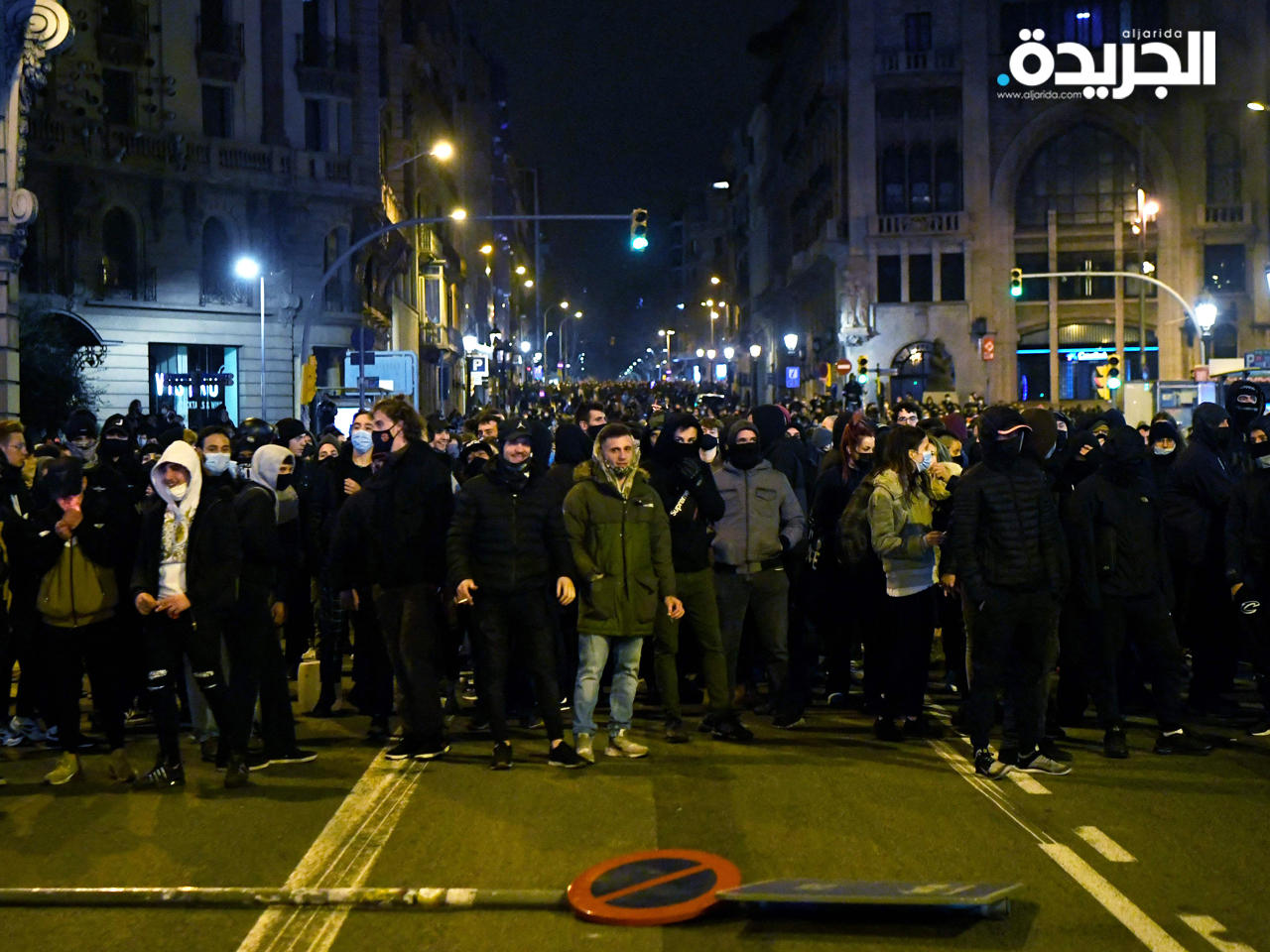 جانب من المظاهرات أمس