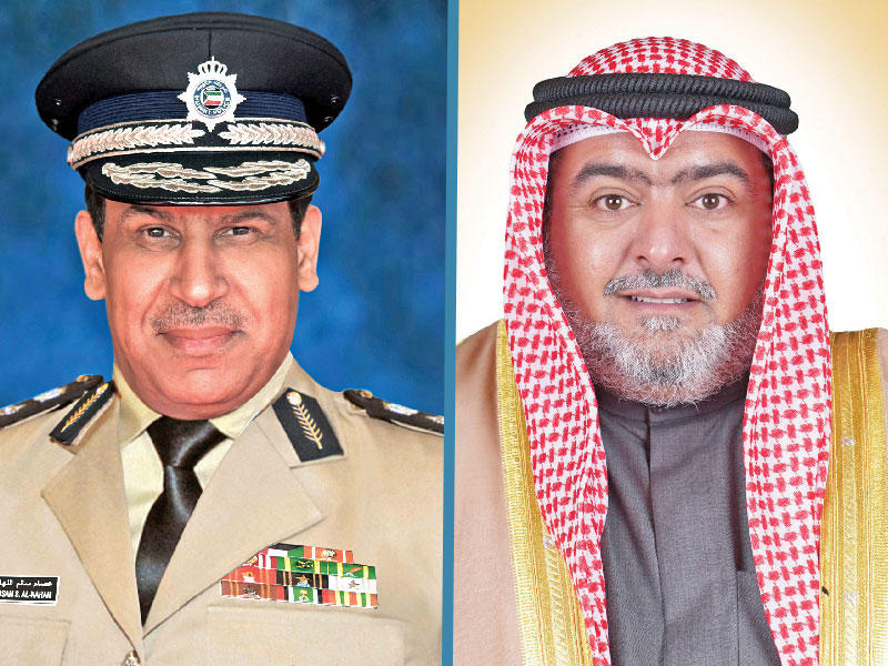 وزير الداخلية، الشيخ ثامر العلي- وكيل وزارة الداخلية الفريق عصام النهام