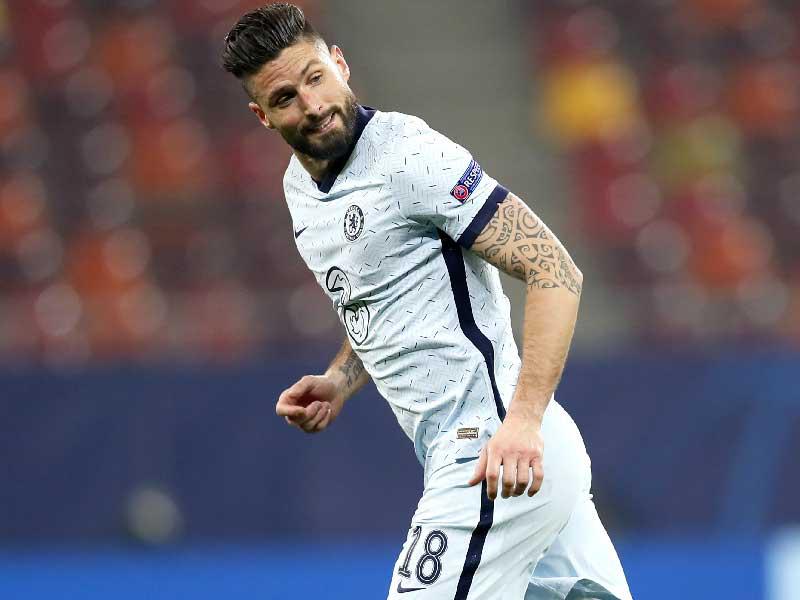  لاعب تشلسي المهاجم الفرنسي أوليفييه جيرو