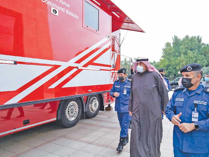 رئيس مجلس الوزراء سمو الشيخ صباح الخالد خلال تدشين آلية إدارة عمليات الحوادث الكبرى