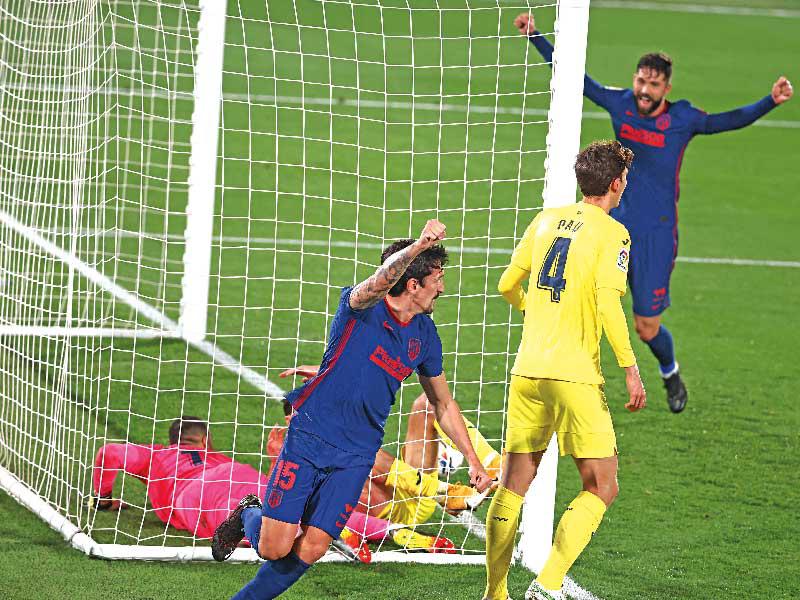 سافيتش نجم اتلتيكو يحتفل بهدفه