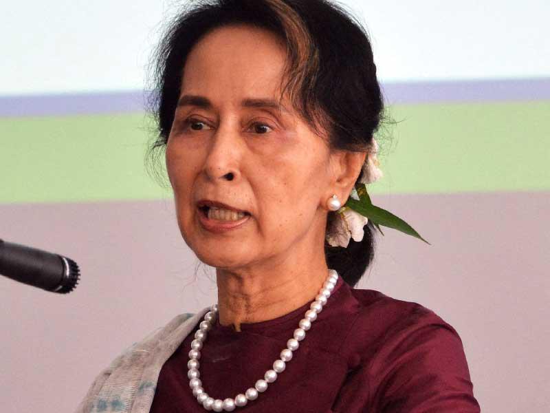 الزعيمة المخلوعة في ميانمار أونغ سان سوتشي