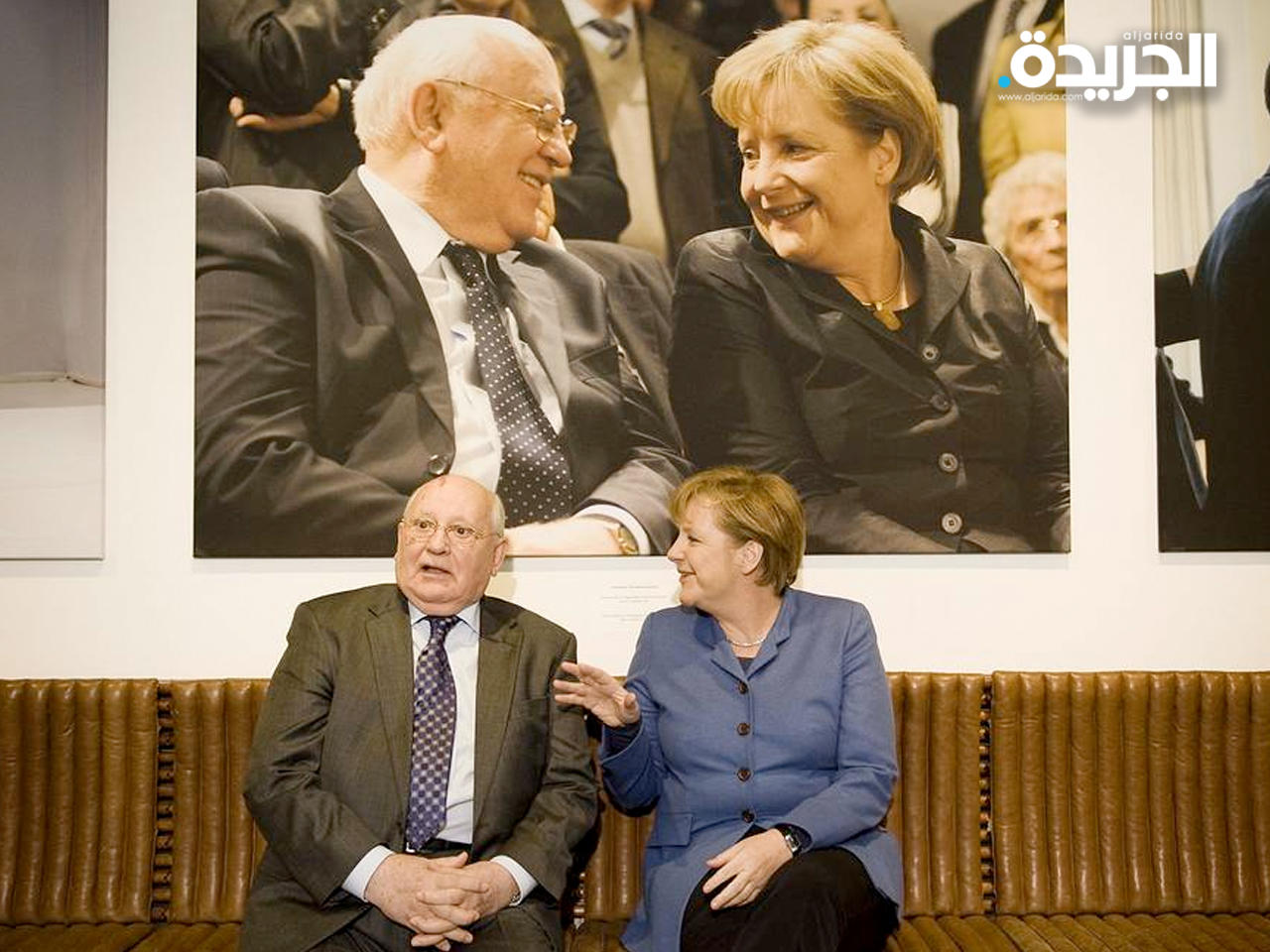 أنغيلا ميركل وميخائيل غورباتشوف