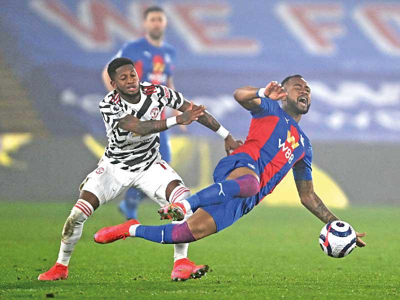 جانب من مباراة كريستال بالاس ومان يونايتد