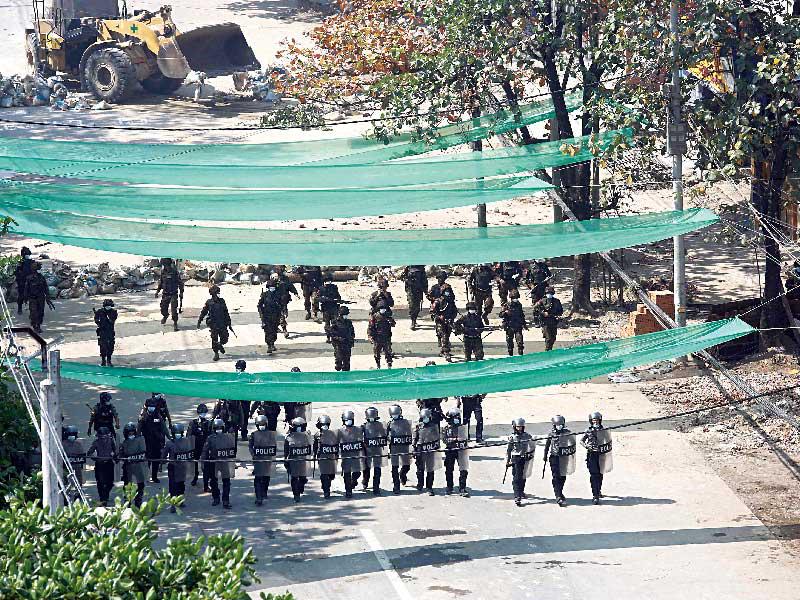 الشرطة في منطقة تشامفاي بولاية ميزورام الهندية 