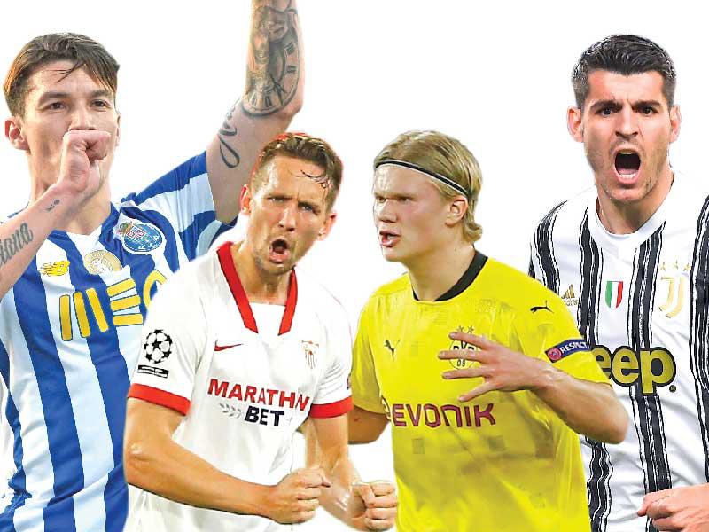 موراتا نجم يوفنتوس-هالاند نجم دورتموند-راكيتيتش نجم إشبيلية-أوريبي نجم بورتو