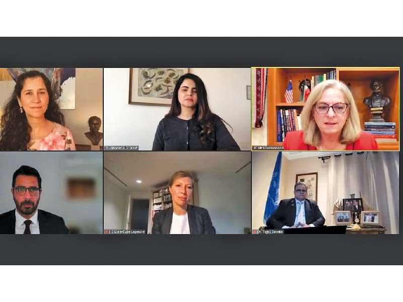 المشاركون في الندوة الافتراضية