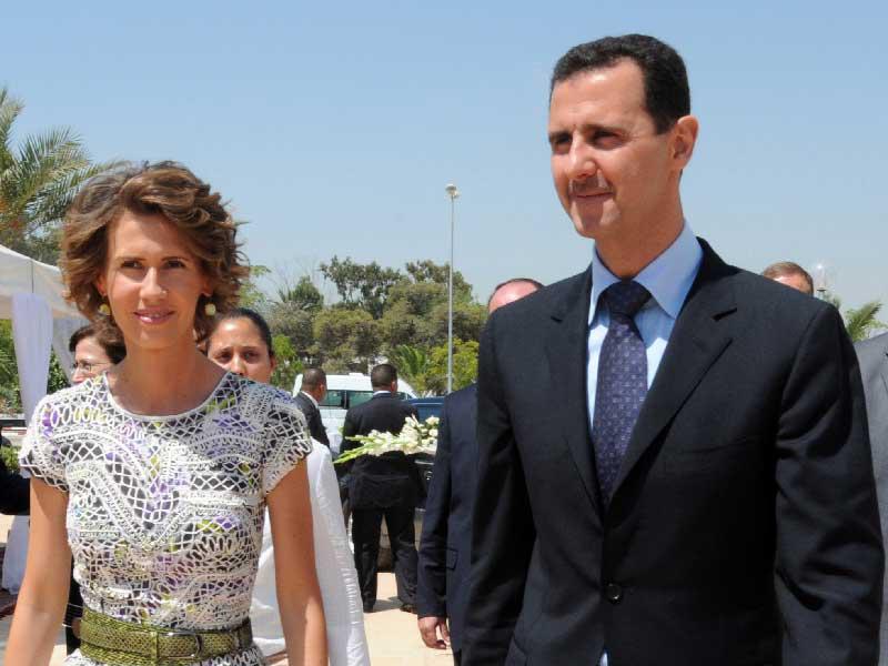 الرئيس السوري بشار الأسد وعقيلته 