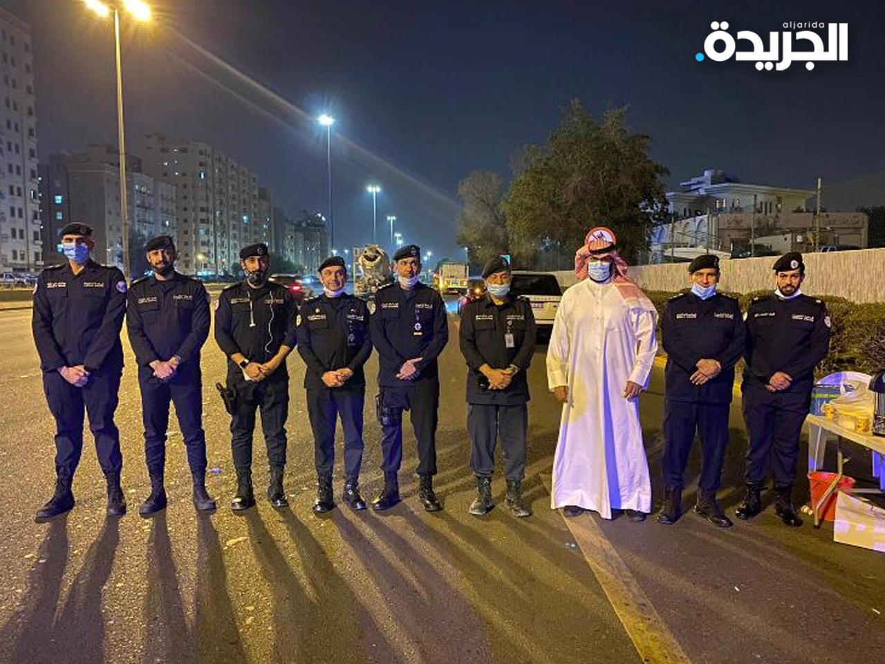 المحافظ الخالد و النهام والقيادات الأمنية خلال الجولة