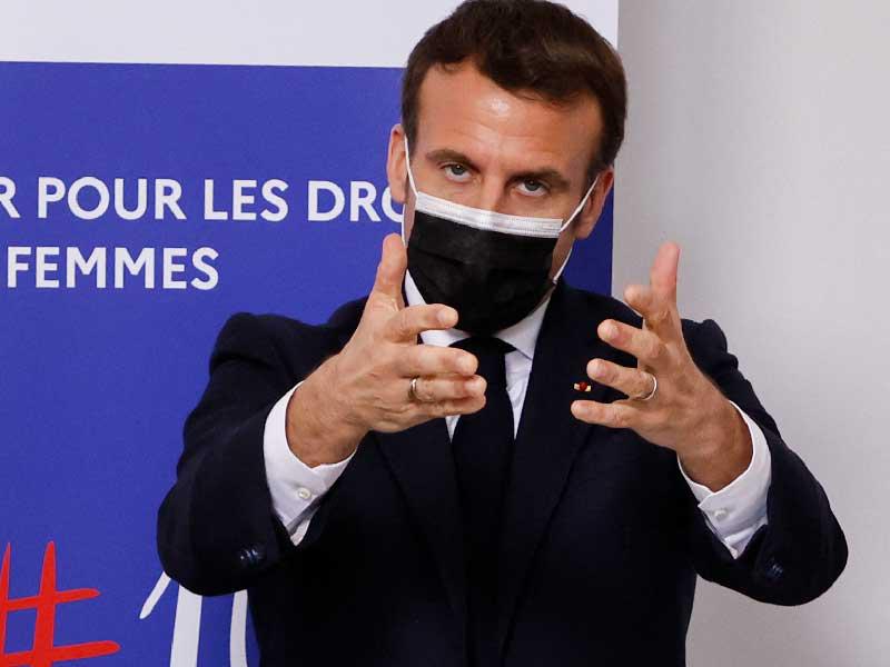  الرئيس الفرنسي إيمانويل ماكرون 