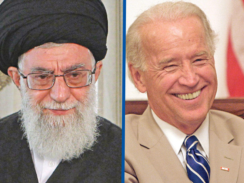 الرئيس الامريكي جو بايدن - المرشد الأعلى آية الله علي خامنئيn