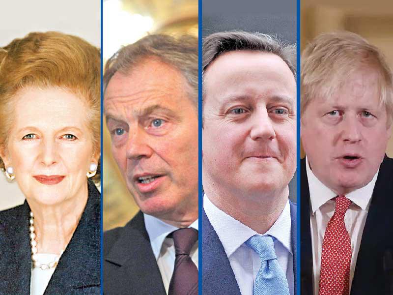 بوريس جونسون - ديفيد كاميرون - توني بلير - مارغريت ثاتشرn
